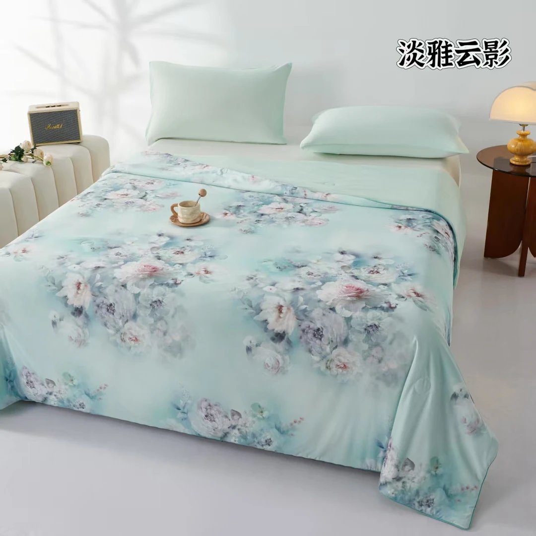 【宠粉福利】DJ数码印花凉感丝夏被系列-淡雅云影