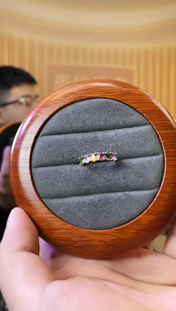 【闪购商品】碧玺戒指银S925镶嵌碧玺