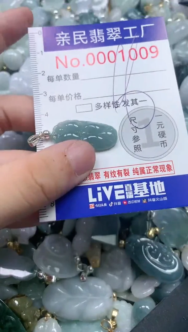 翡翠未镶嵌吊坠(不含链)1009