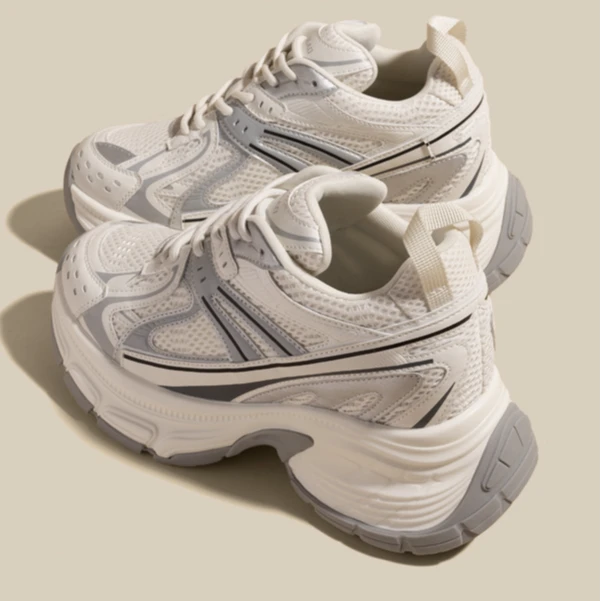 9CM内增高老爹鞋2025春夏女款百搭小个子厚底休闲运动鞋KM-S015-3