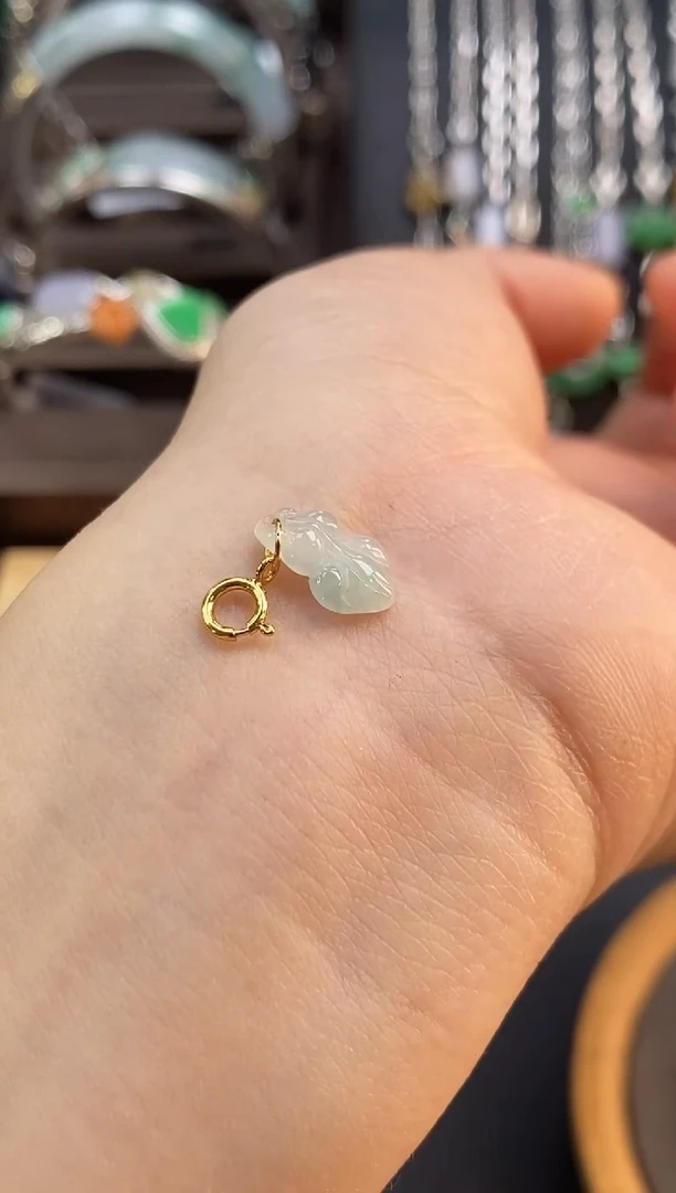 颈饰银S925镶嵌翡翠0393