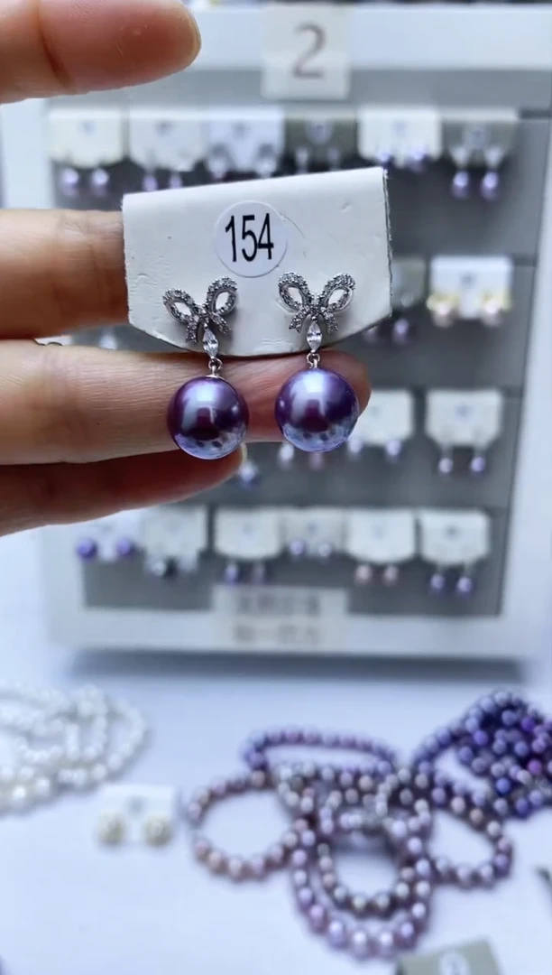 【闪购商品】淡水珍珠耳饰银S925镶嵌154