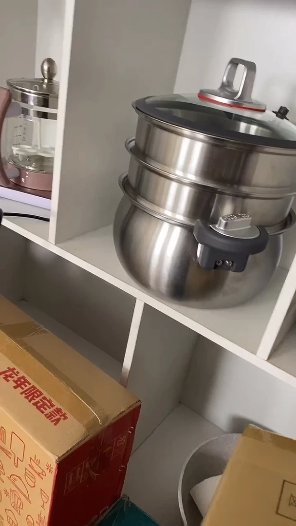 水晶玻璃1堡迪斯微压汤锅两个蒸笼
