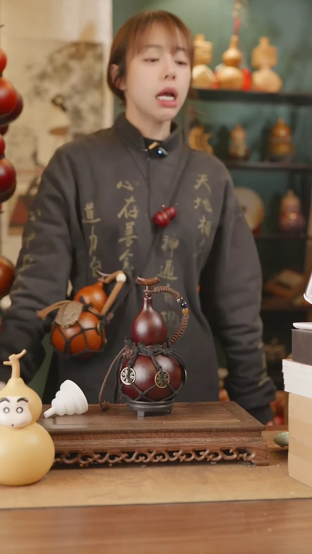 【闪购商品】64号精品天然大漆工艺防渗内胆酒葫芦~