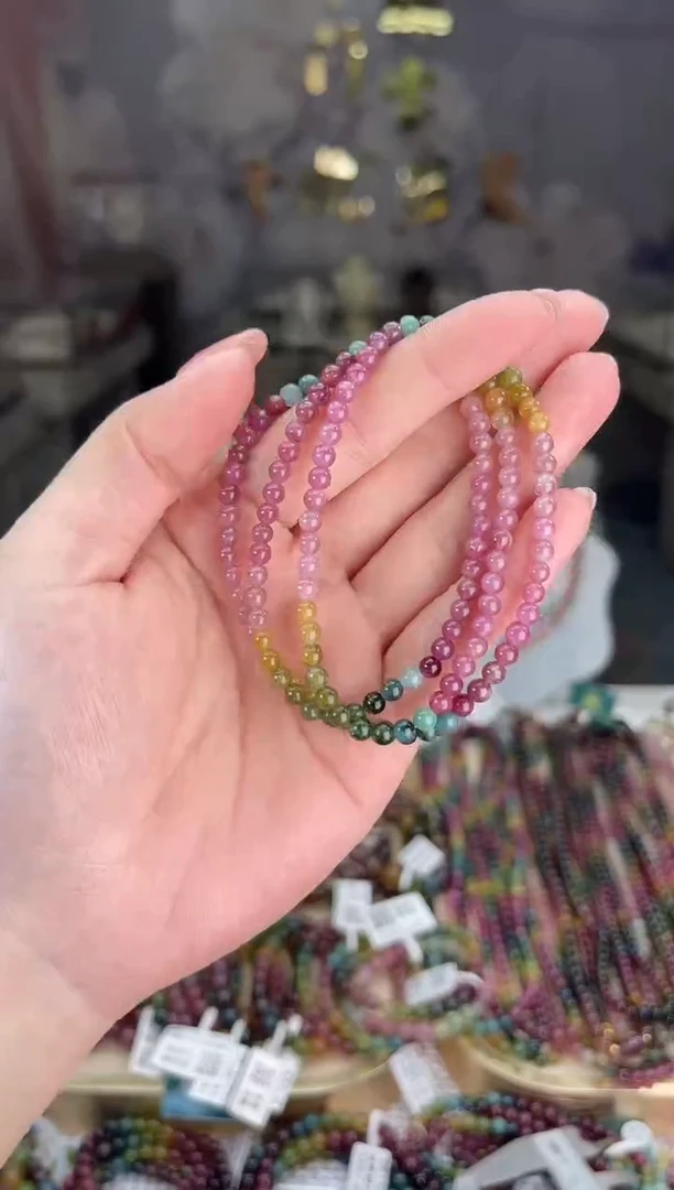 【闪购商品】碧玺/未镶嵌J4mm+碧玺多圈多样性发货