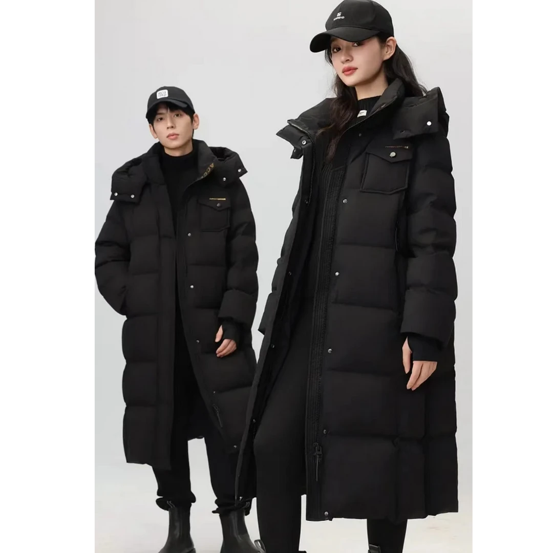 【极寒鹅绒+运费险】冬季情侣男女同款抗极寒加长加厚鹅绒服
