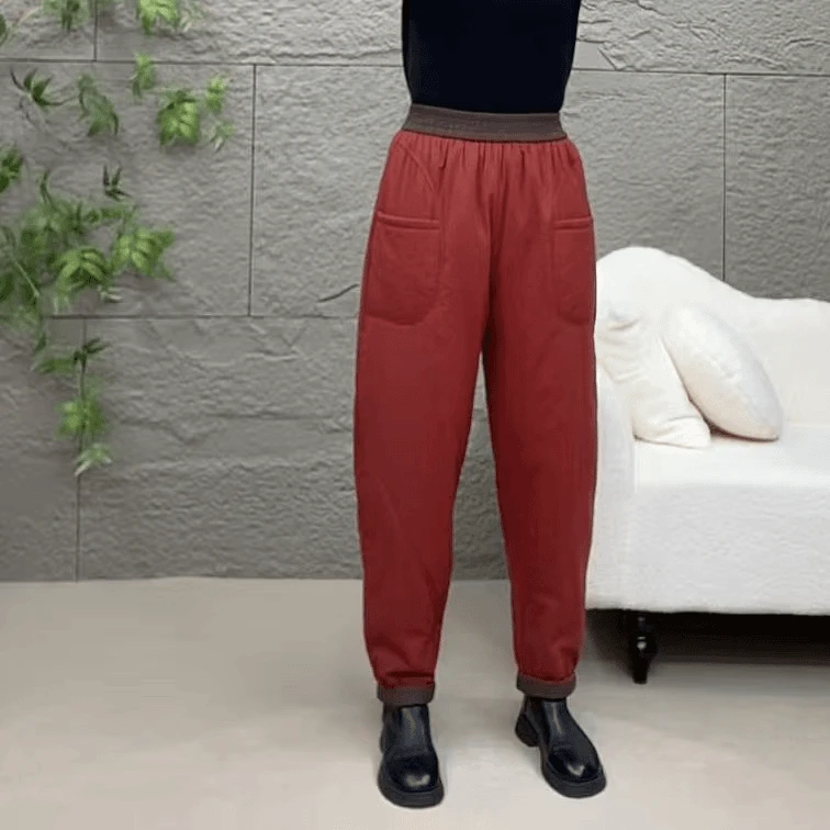 2025新款时尚洋气休闲百搭宽松显瘦棉裤网红冬季松紧腰哈伦裤