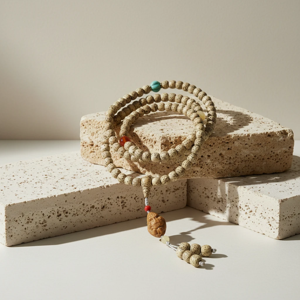 鸡油黄橄榄核星月菩提带财神多圈476【全新带礼袋发货】