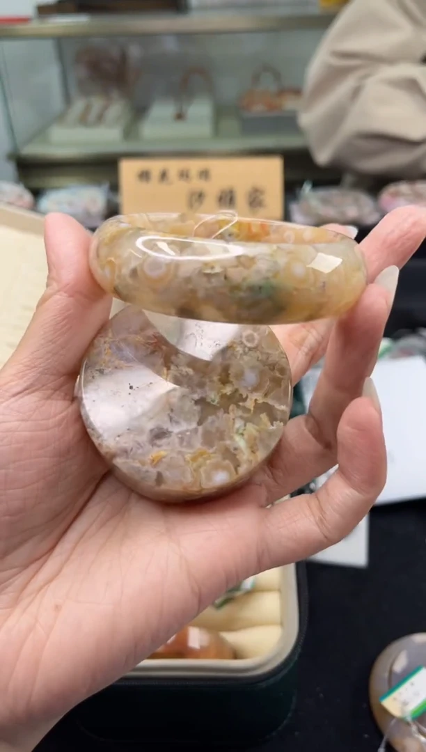 未镶嵌手镯石英质玉56圈口（赠品镯心）6658257