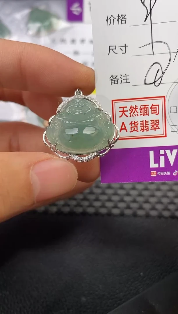 颈饰银S925镶嵌翡翠@*磊挂件