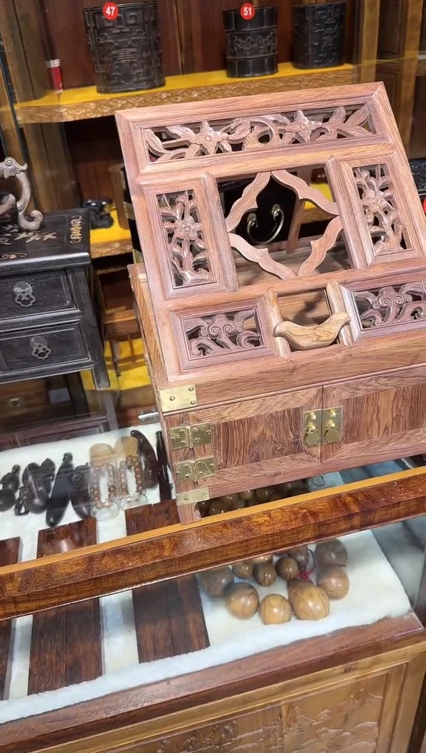 【闪购商品】木木艺黄花梨花纹镜支2580.88