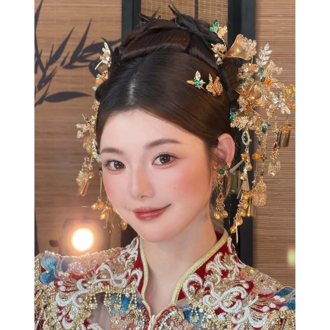 合金婚庆饰品 2025（金枝玉叶）新款秀禾中式新娘结婚饰品411