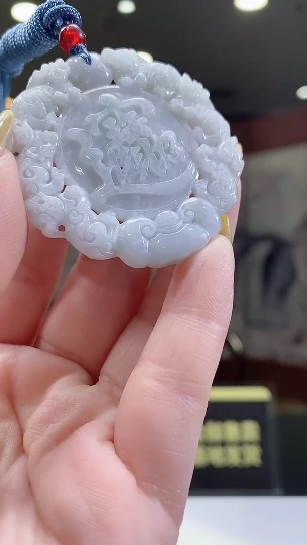 颈饰未镶嵌翡翠38/1231/W/招财进宝