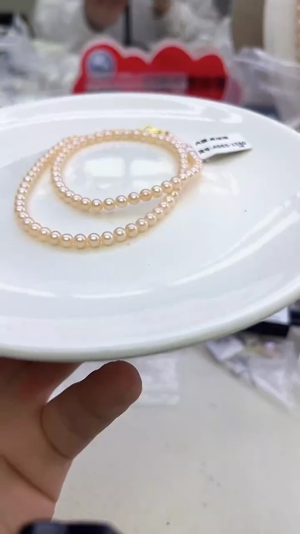 未镶嵌项链淡水珍珠中国红项链