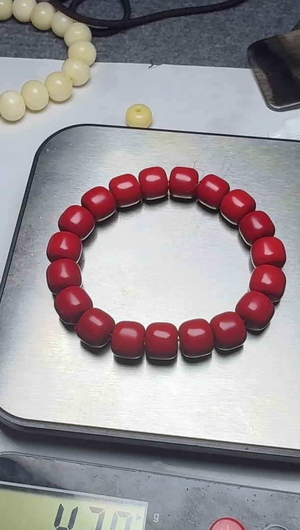 驼骨手串/手链1.2红色工艺品