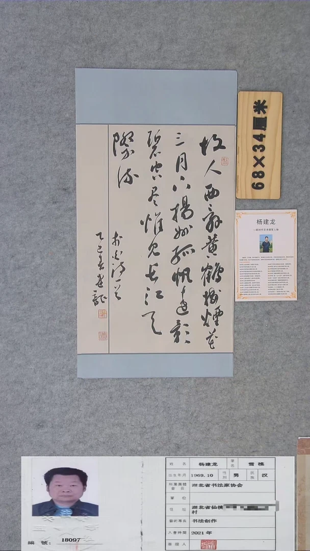 书法龙老师书法纯手写 68*34