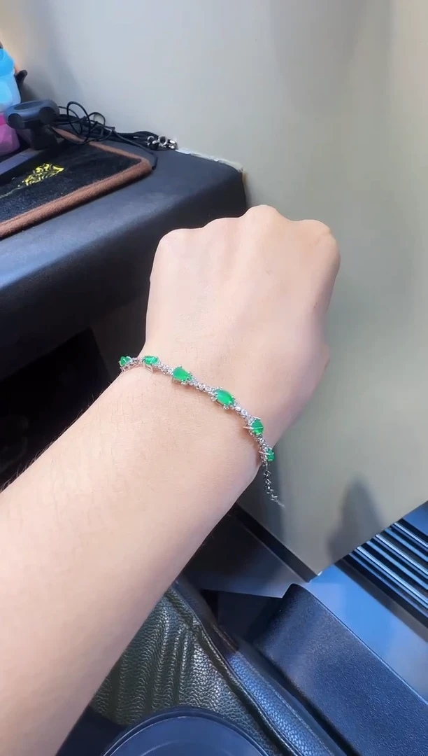 18K金镶嵌手链翡翠00005990