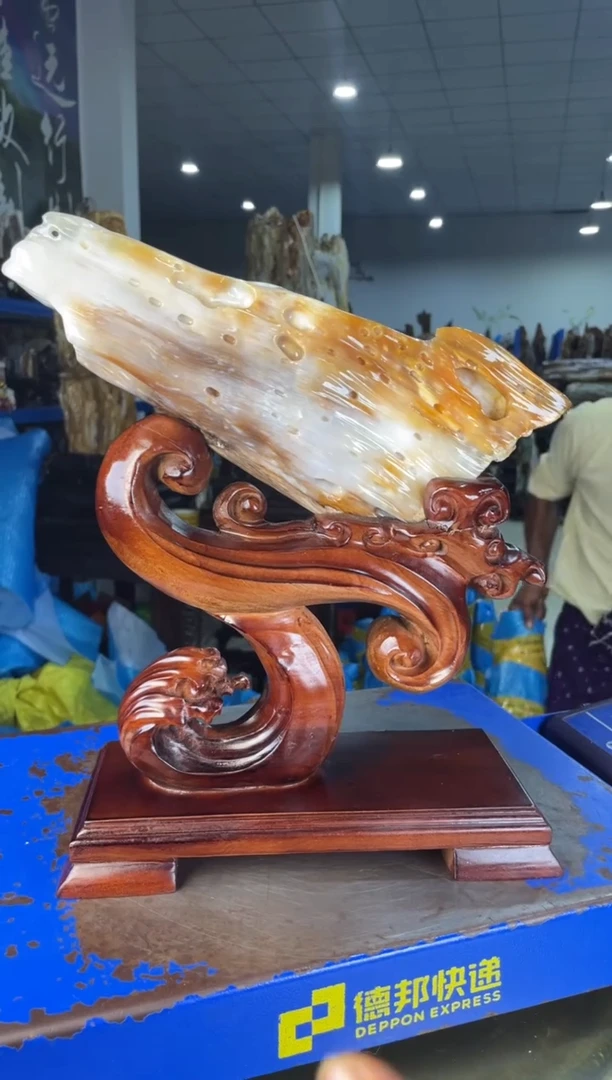 未镶嵌摆件硅化玉33