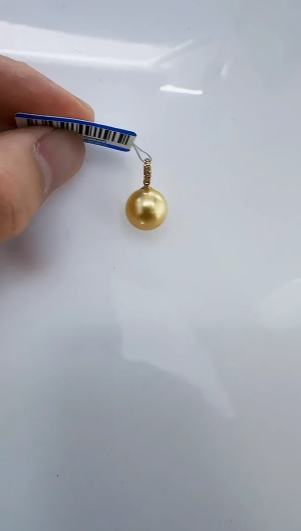 18K金镶嵌海水珍珠DA海水金珠吊坠11 j038