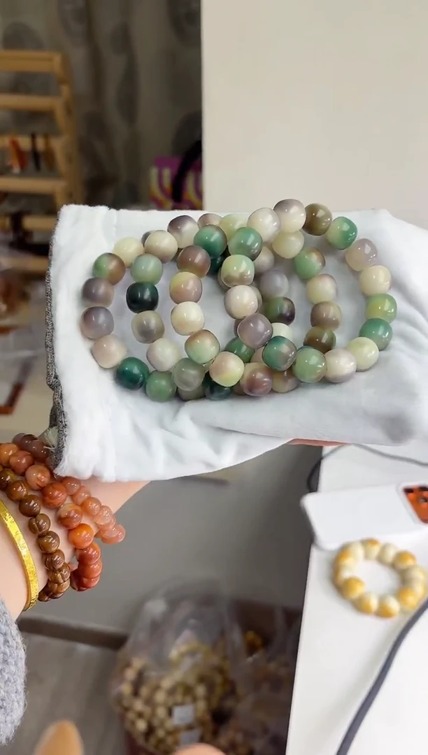 手串菩提根/象牙果沐l62紫美人干磨桶珠13*14mm手串