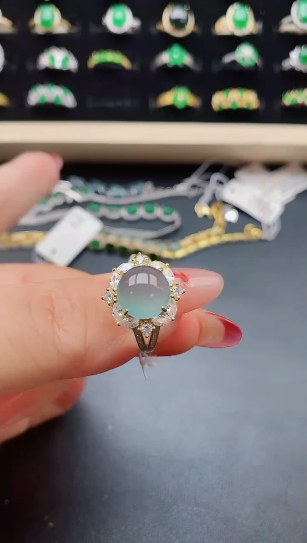 【闪购商品】翡翠戒指银S925镶嵌321321