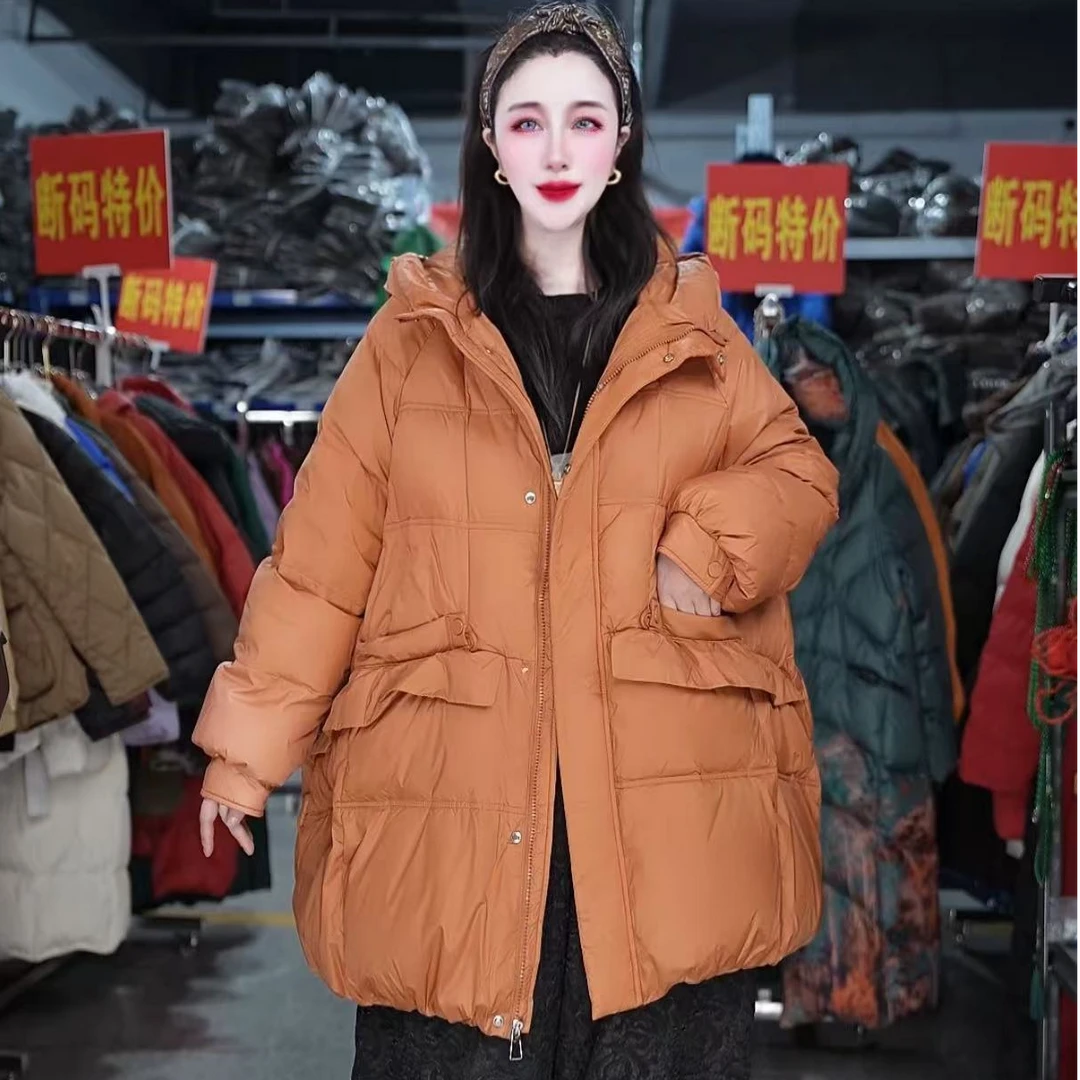 【羽绒】冬季保暖百搭休闲时尚宽松潮流女款羽绒服2347