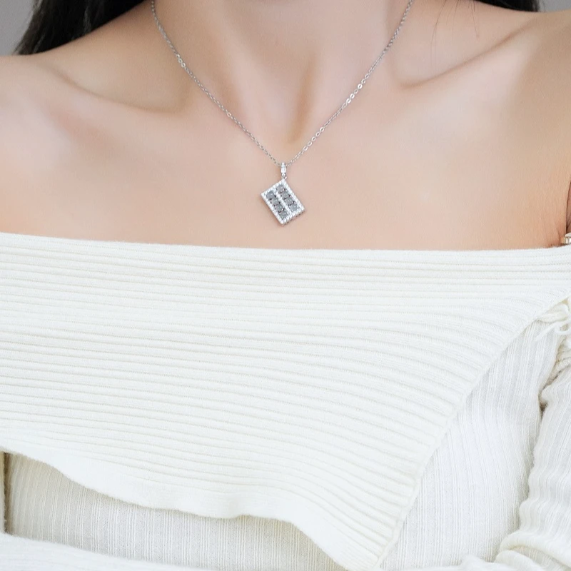 铜合金项链 国色芳华招财如意算盘项链女锁骨链时尚个性网红配饰