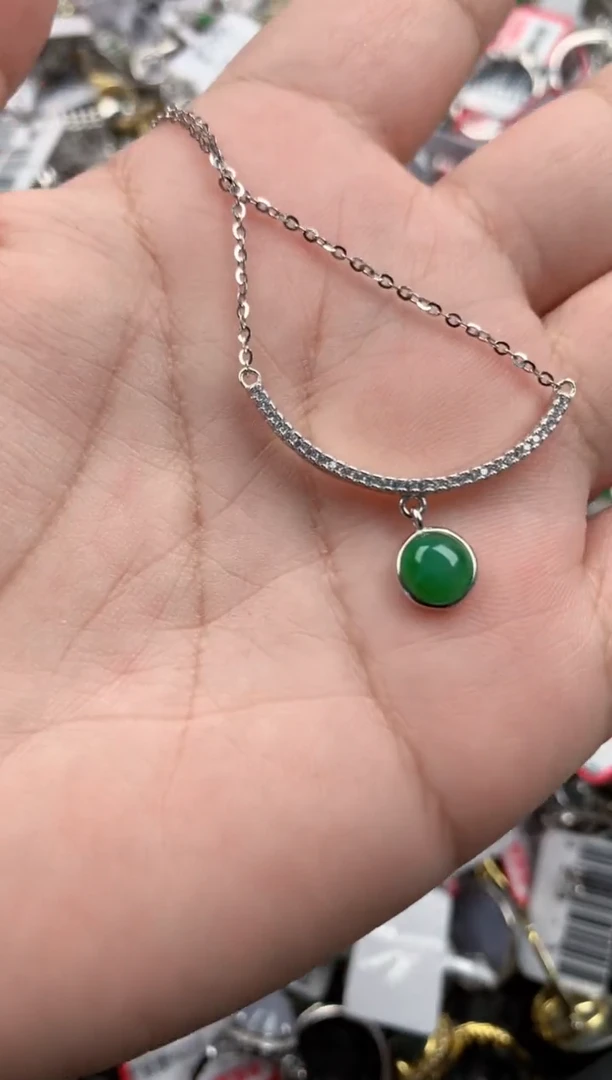 银S925镶嵌戒指翡翠222   1