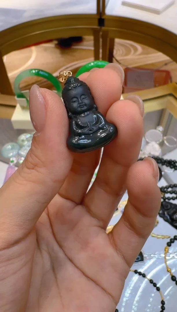 吊坠(不含链)18K金镶嵌翡翠多样性团购发一件