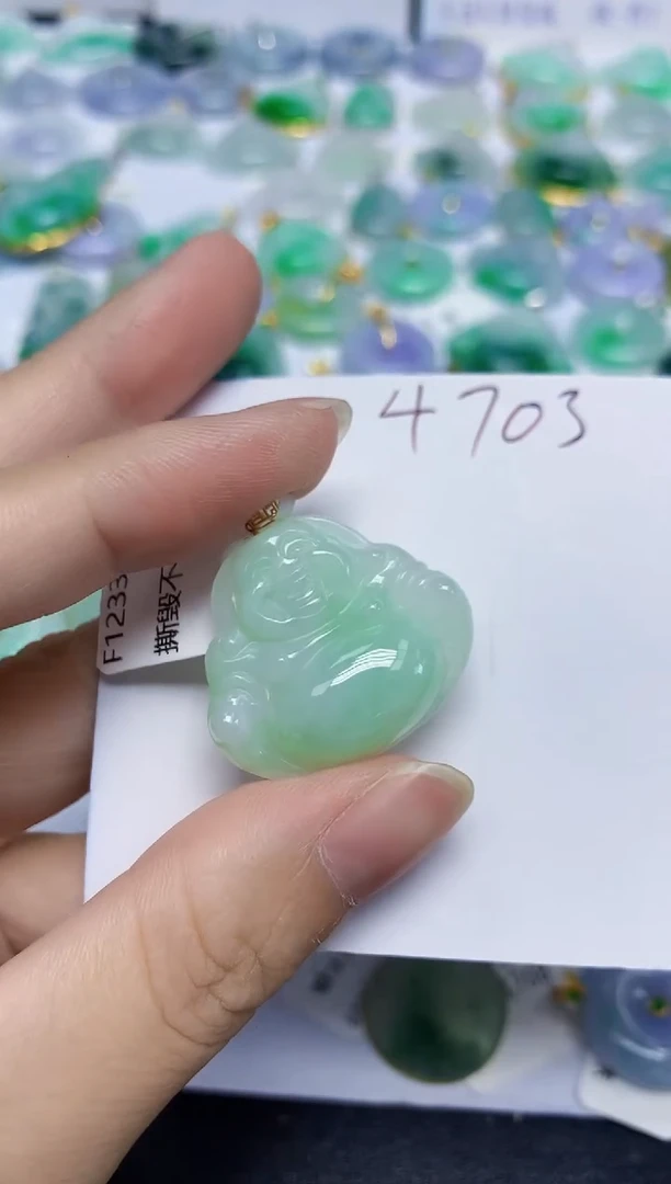 翡翠未镶嵌颈饰天然缅甸翡翠A货