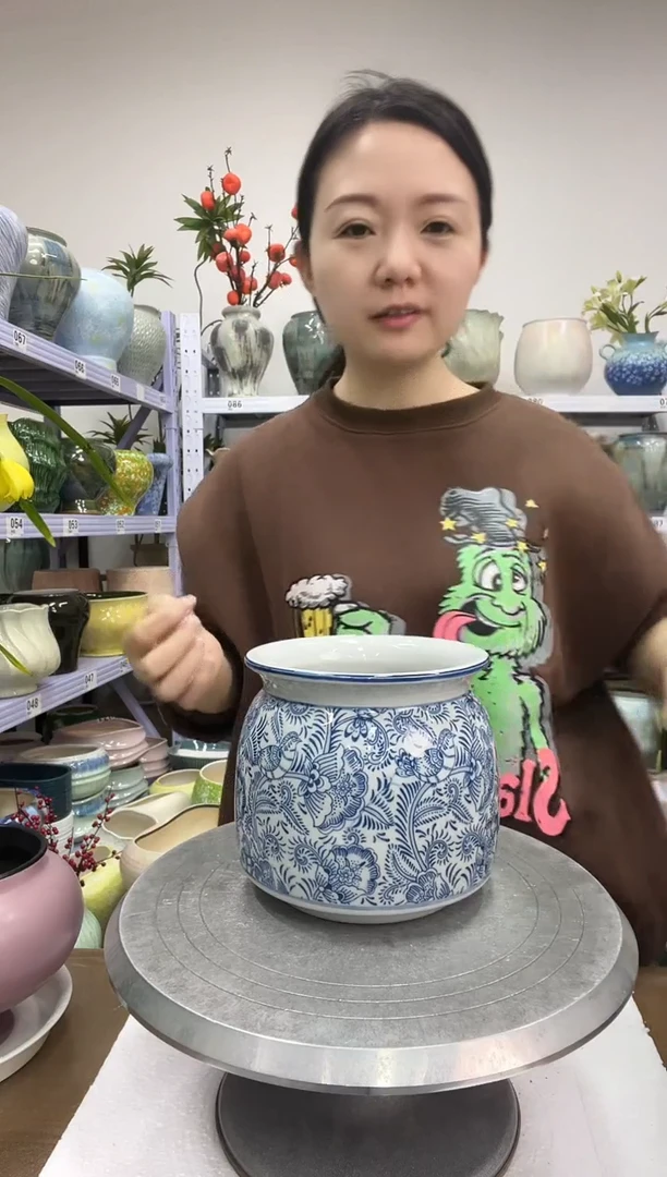 12.25陶瓷花盆直播链接高.  14    口12
