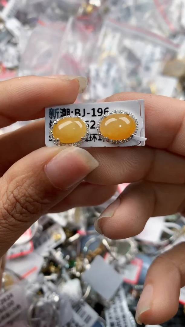 银S925镶嵌戒指翡翠666---4