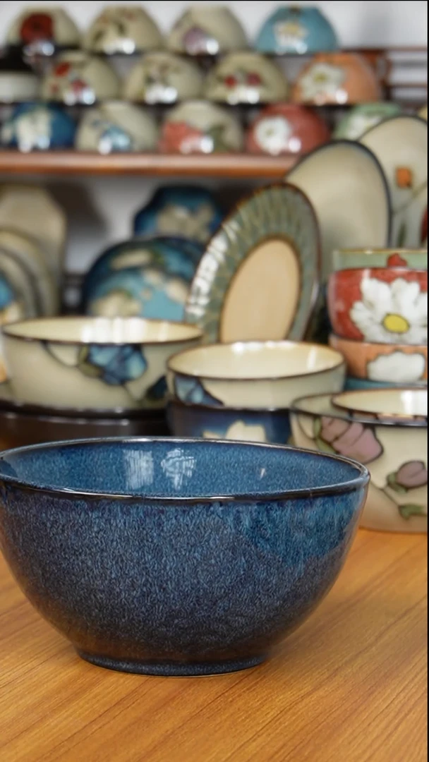 瓷片小可高温瓷餐具大碗1只