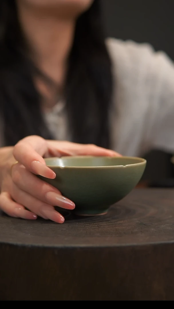 杯子葵口杯 汝州原产地  原矿老釉