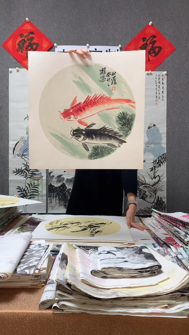 【闪购商品】国画福利！沈健 三尺斗方卡纸 50*50cm