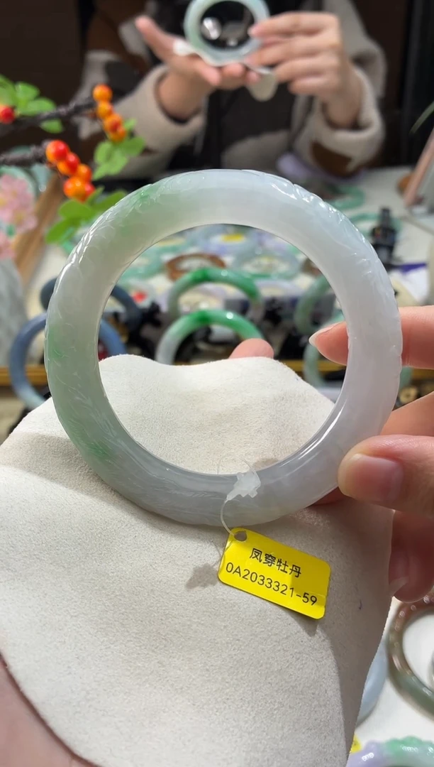 未镶嵌手镯翡翠14  翡翠手镯 59