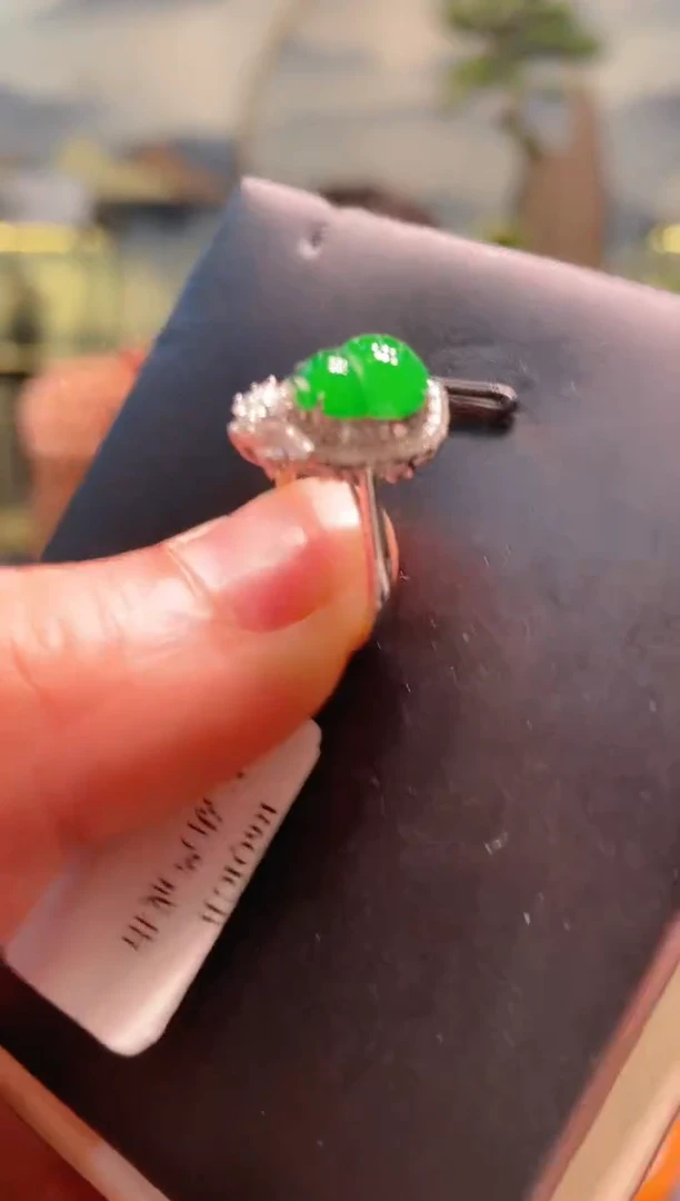 【闪购商品】翡翠颈饰18K金镶嵌A63戒指