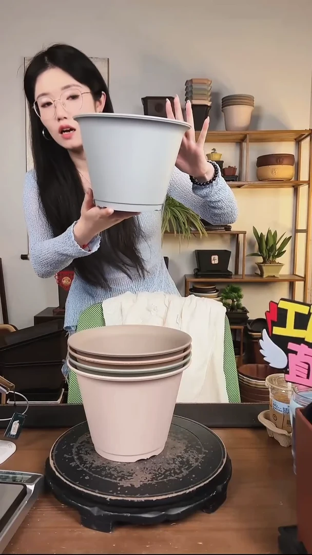 22*16双沿盆 马卡龙色系5只