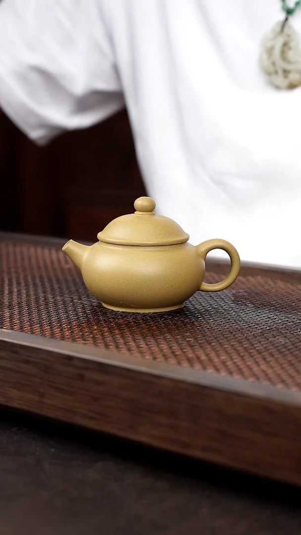 茶壶紫砂黄金段圆珠