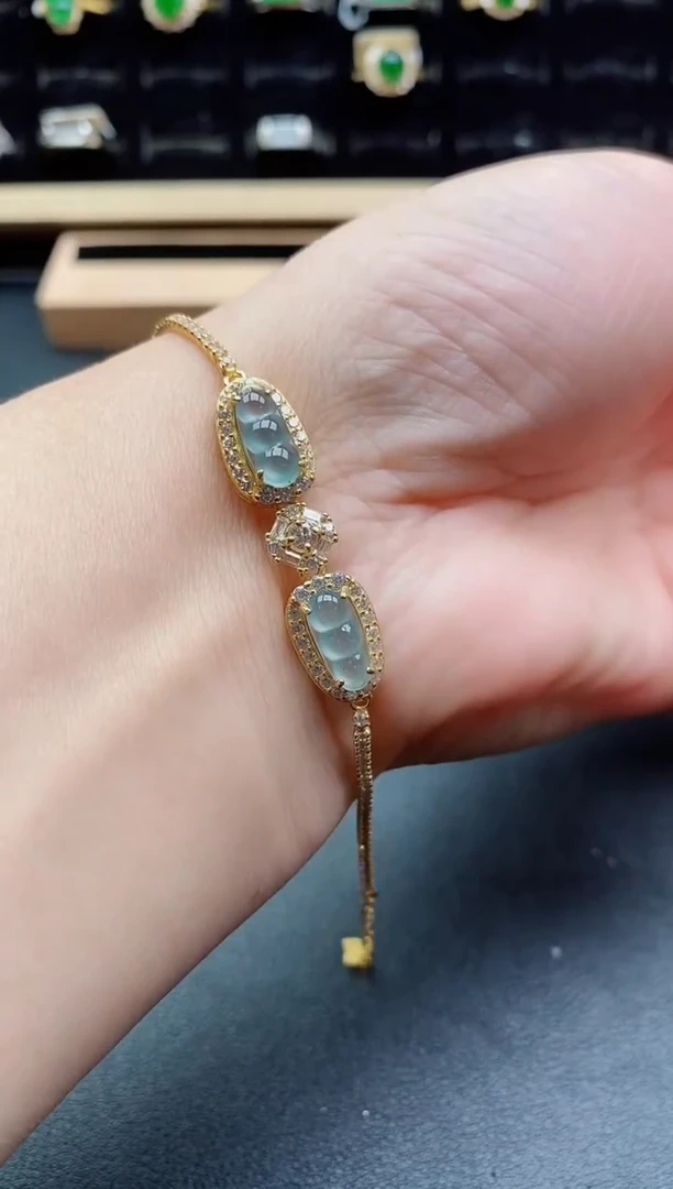 银S925镶嵌戒指翡翠1