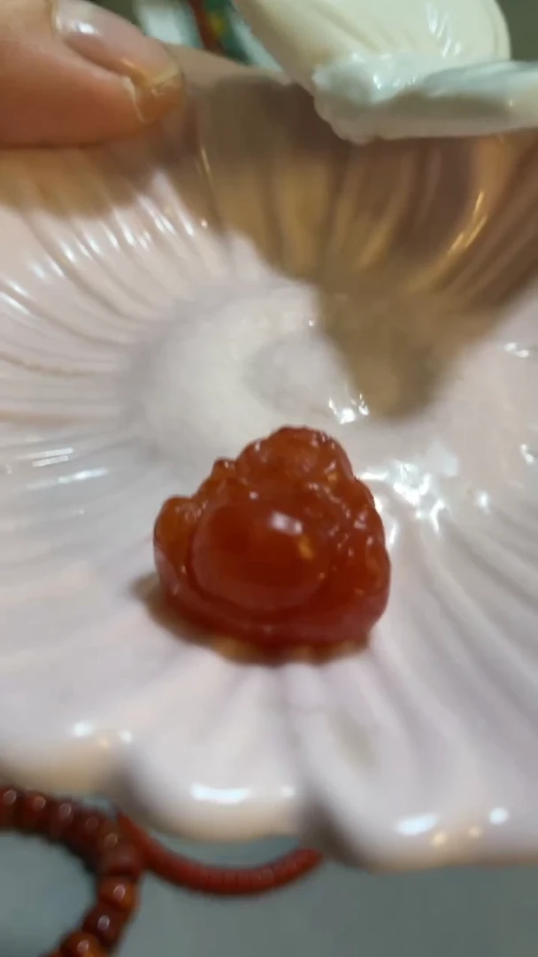 未镶嵌南红玛瑙珠宝奇石16.5*16mm佛公