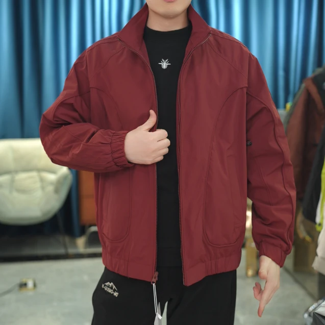 【麦炫严选】2025春季男士休闲立领工装时尚外套百搭潮流夹克潮3939