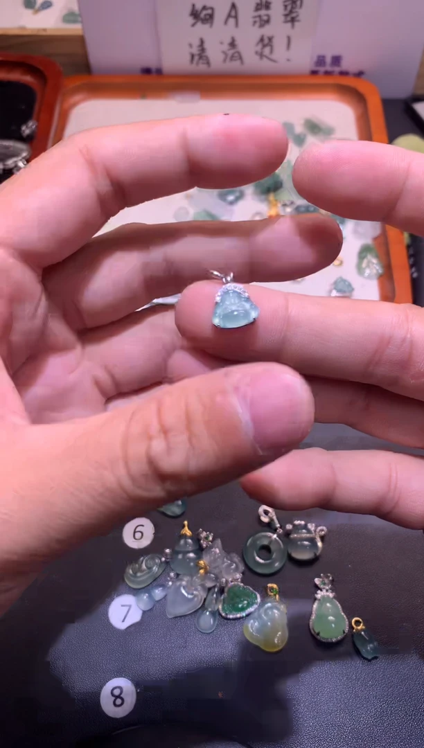 【闪购商品】翡翠吊坠(不含链)银S925镶嵌1