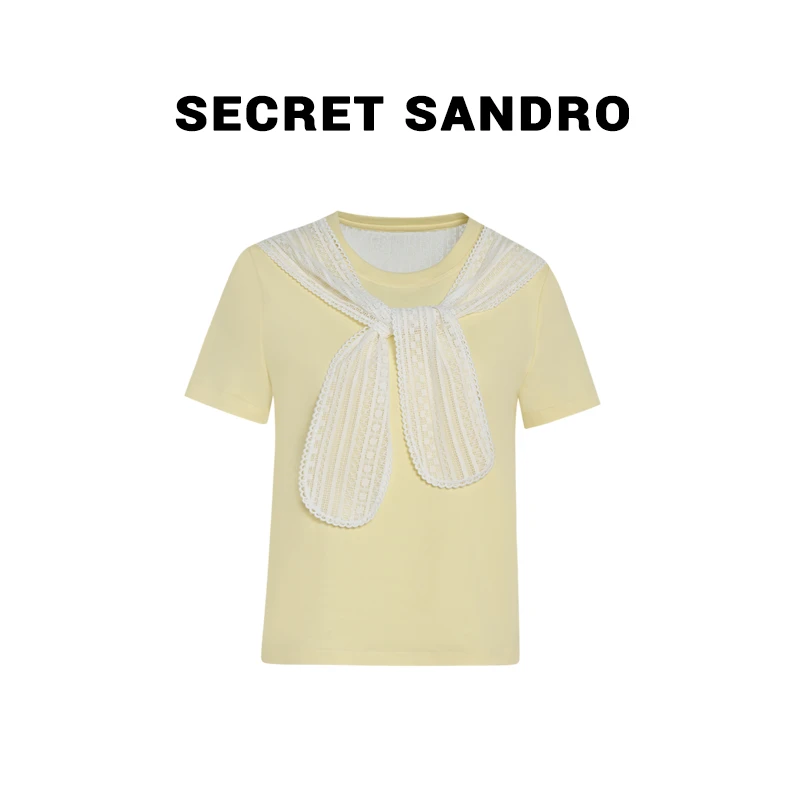 【蕾丝T】【多娜&Secret Sandro粉丝专享】 T恤 T55200026Q