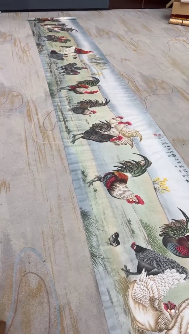 国画5.27-颜新辉-丝绢百吉图