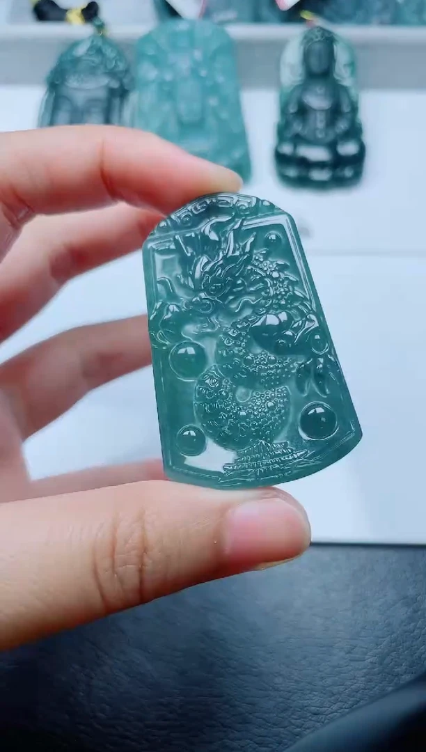 颈饰未镶嵌翡翠多样性发货随机发货-双面龙牌