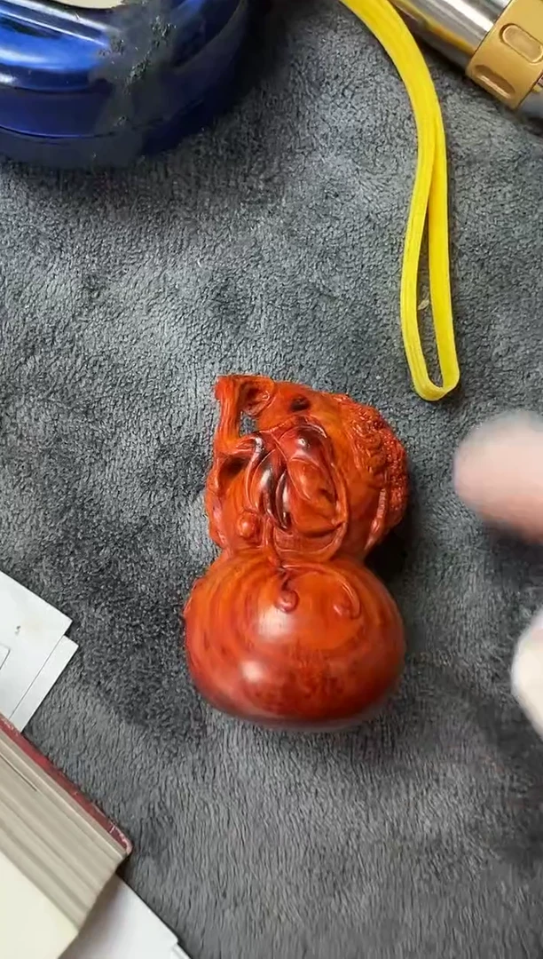 紫檀木类端景台印度小叶紫檀葫芦把件