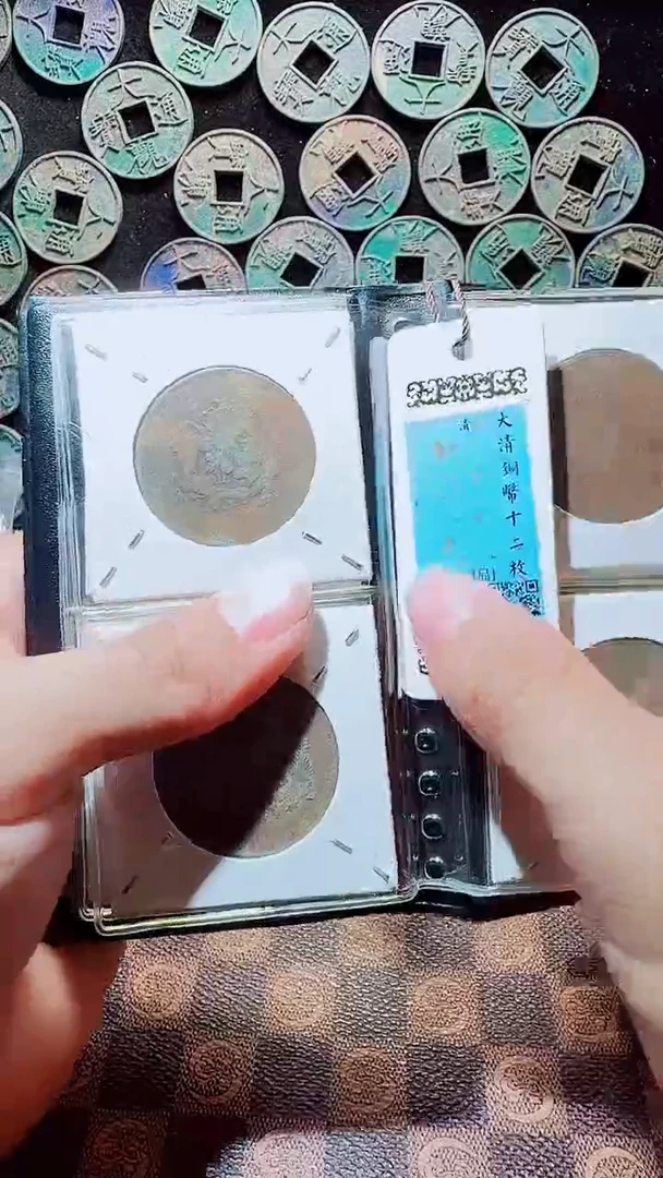 铜A712精品大清铜币贰拾文十二枚册(斐龍)