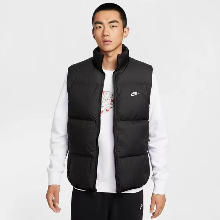 NIKE耐克Therma-FIT保暖运动风拉链男子拒水羽绒马甲IB2978-010