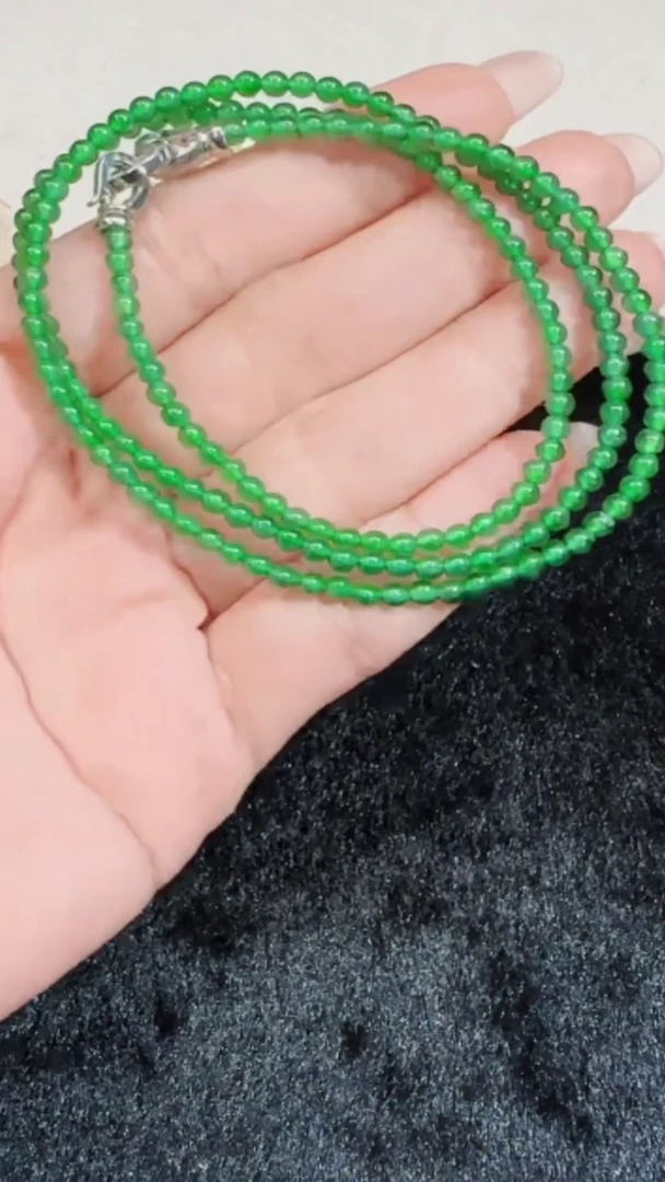 定制翡翠未镶嵌翡翠小米珠160